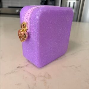 Stoney Clover Lane Sparkling Grape Mini Pouch with Gold Heart Zipper